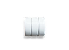 небольшой цилиндрический наконечник для круглых металлических карнизов, белый